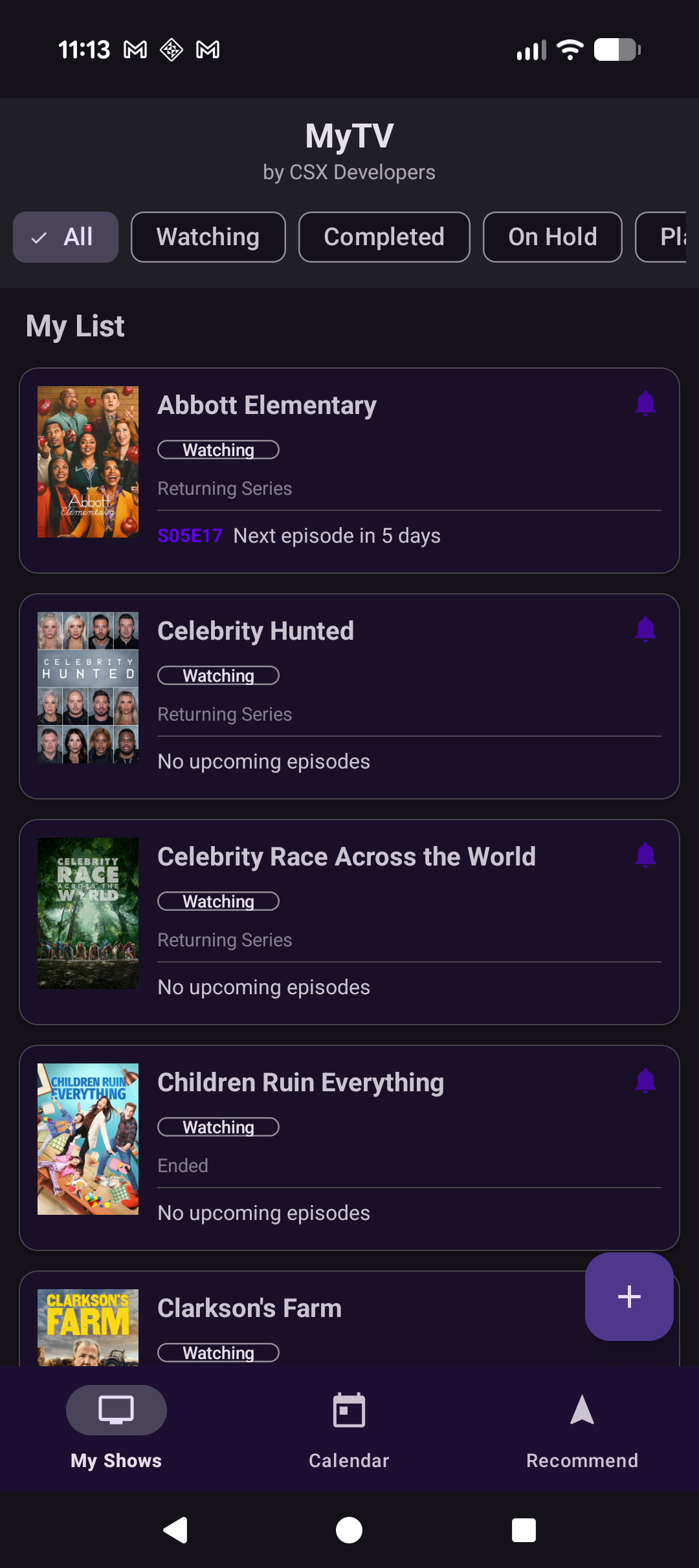 MyTV Screen